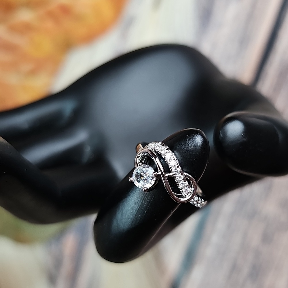 NEW 925 STERLING SILVER WHITE AMYTHYST PROMISE RING FASHION RING 6